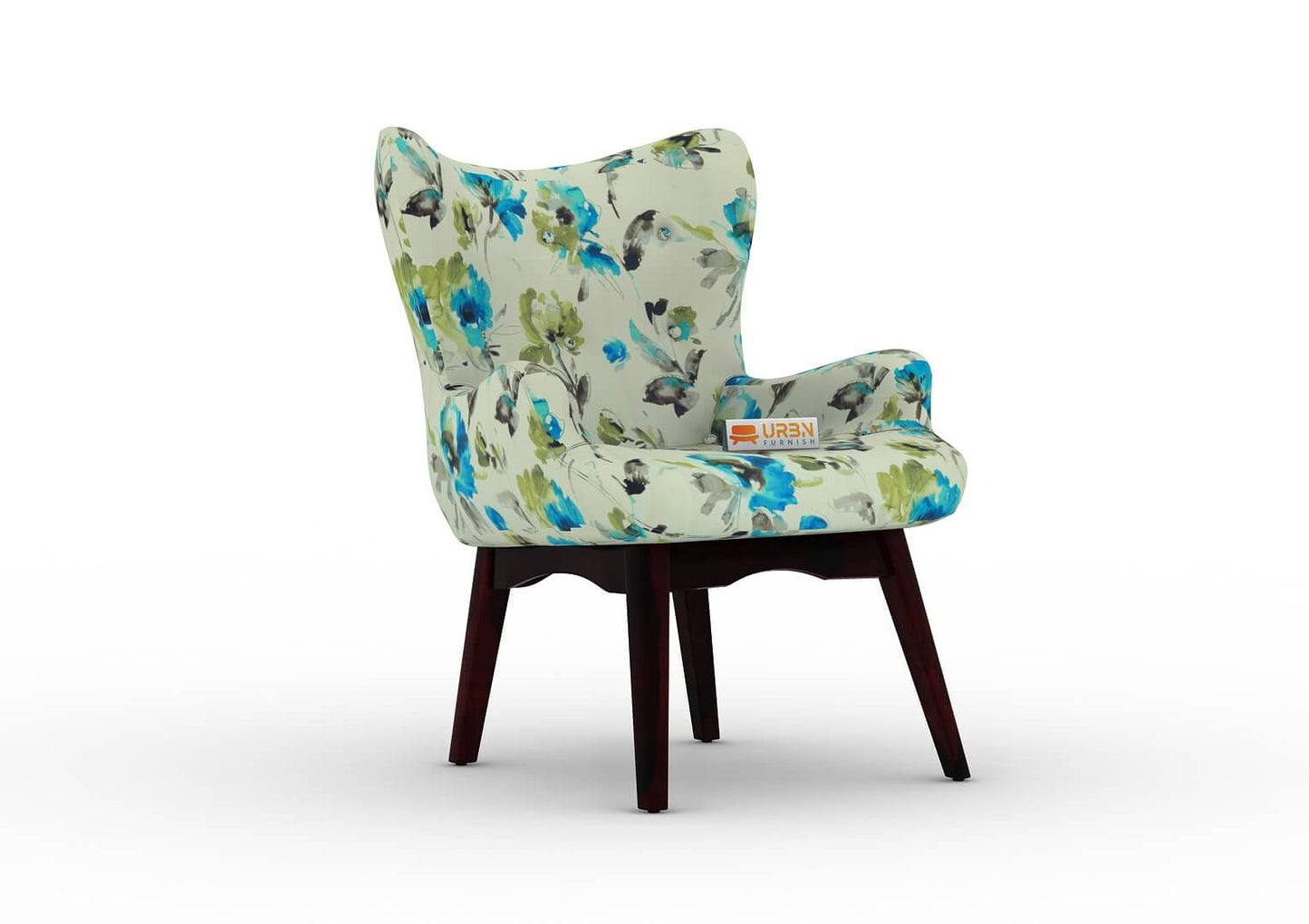 Aira Lounge Chair (Printed Fabric) - Urbnfurnish