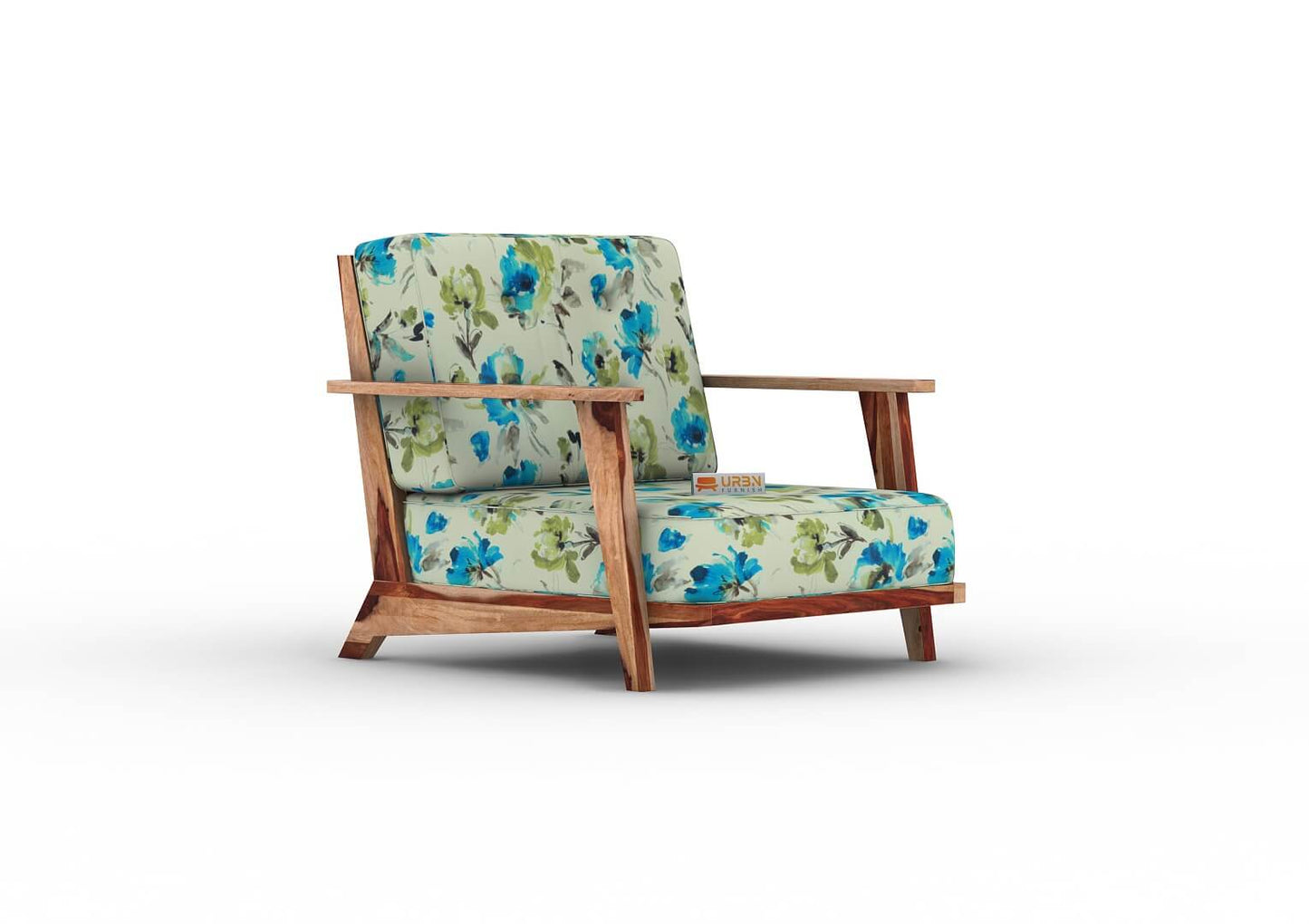 Alora Lounge Chair (Printed Fabric) - Urbnfurnish