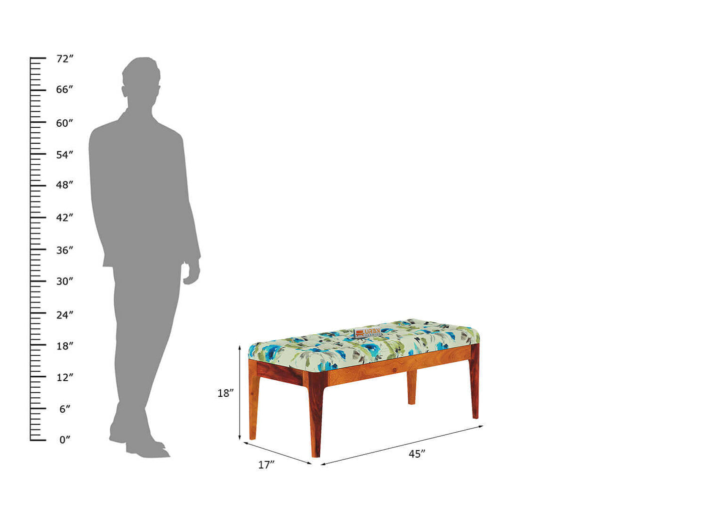 Amida Bench With Cushioned Seating - Urbnfurnish