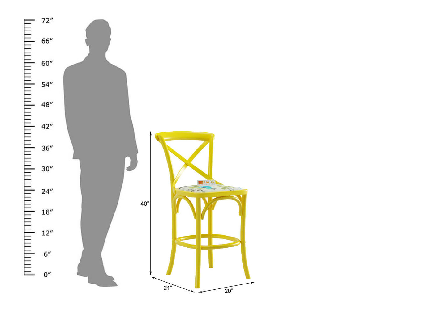 Arcline-Big-Cafe-Chair-Yellow-Printed_4