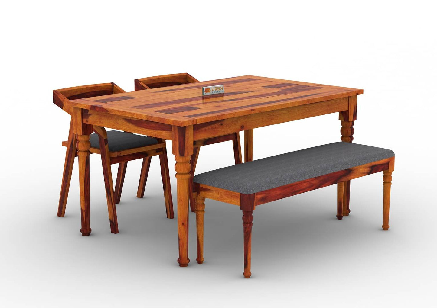 Aryan-4-Seater-Dining-Set-With-Bench-Honey-Gray_3