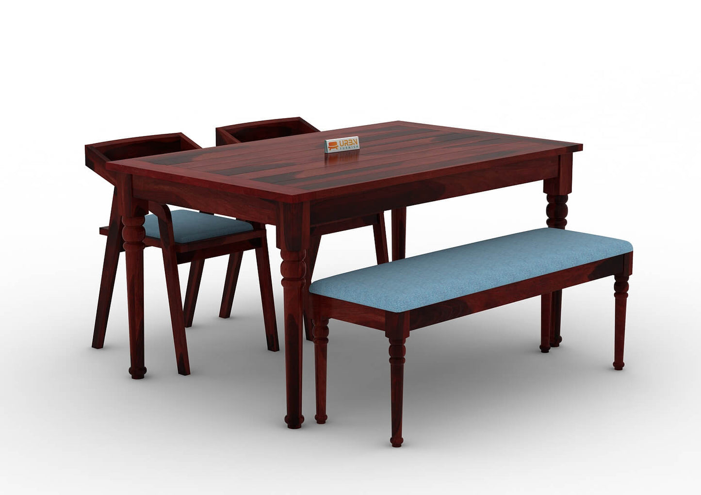 Aryan-4-Seater-Dining-Set-With-Bench-Mahogany-Blue_3