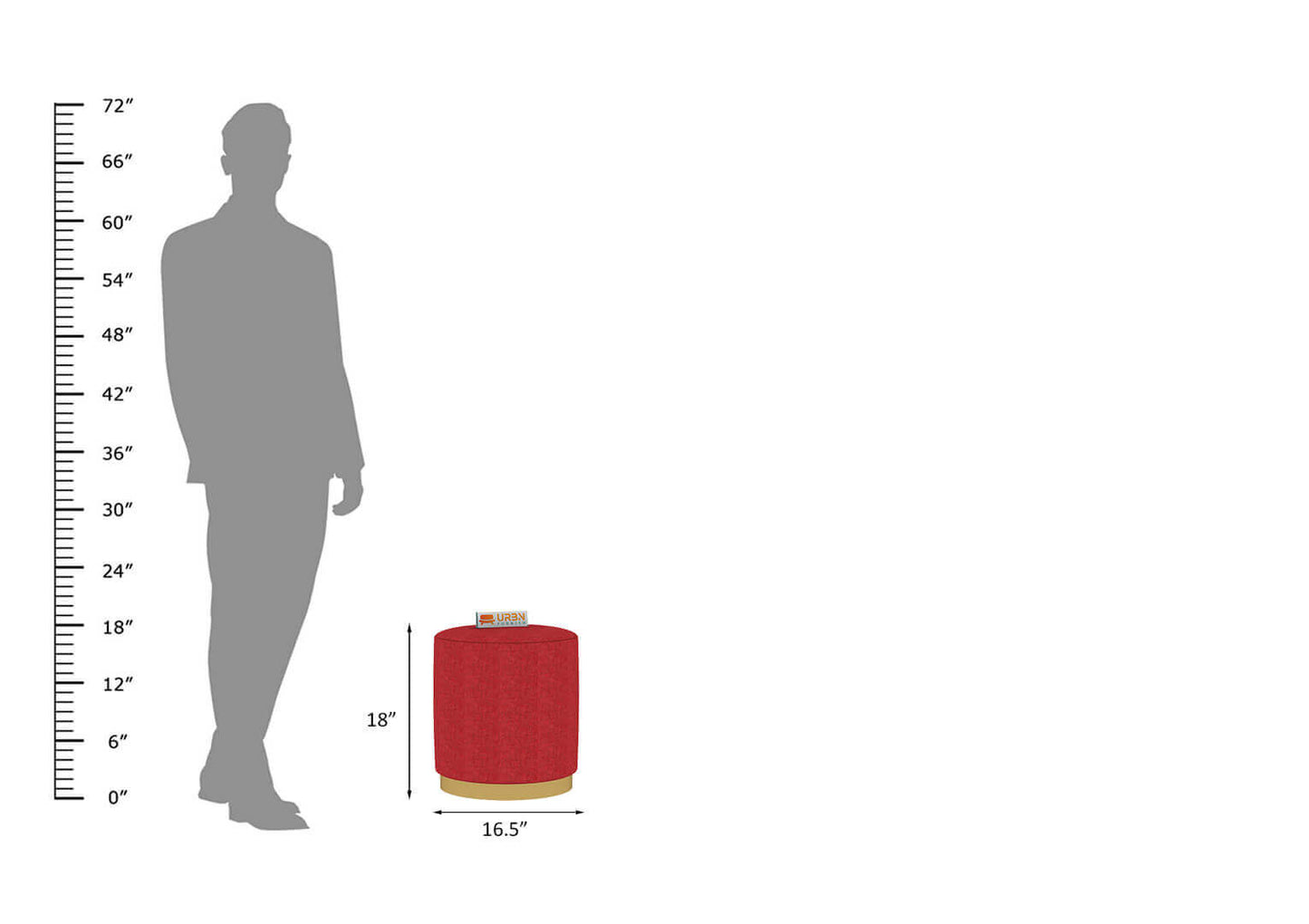 Atria Pouffe - Urbnfurnish