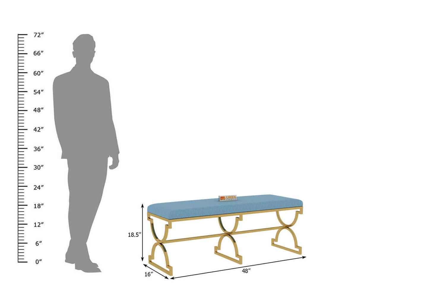 Boltano Bench With Cusion Seats - Urbnfurnish