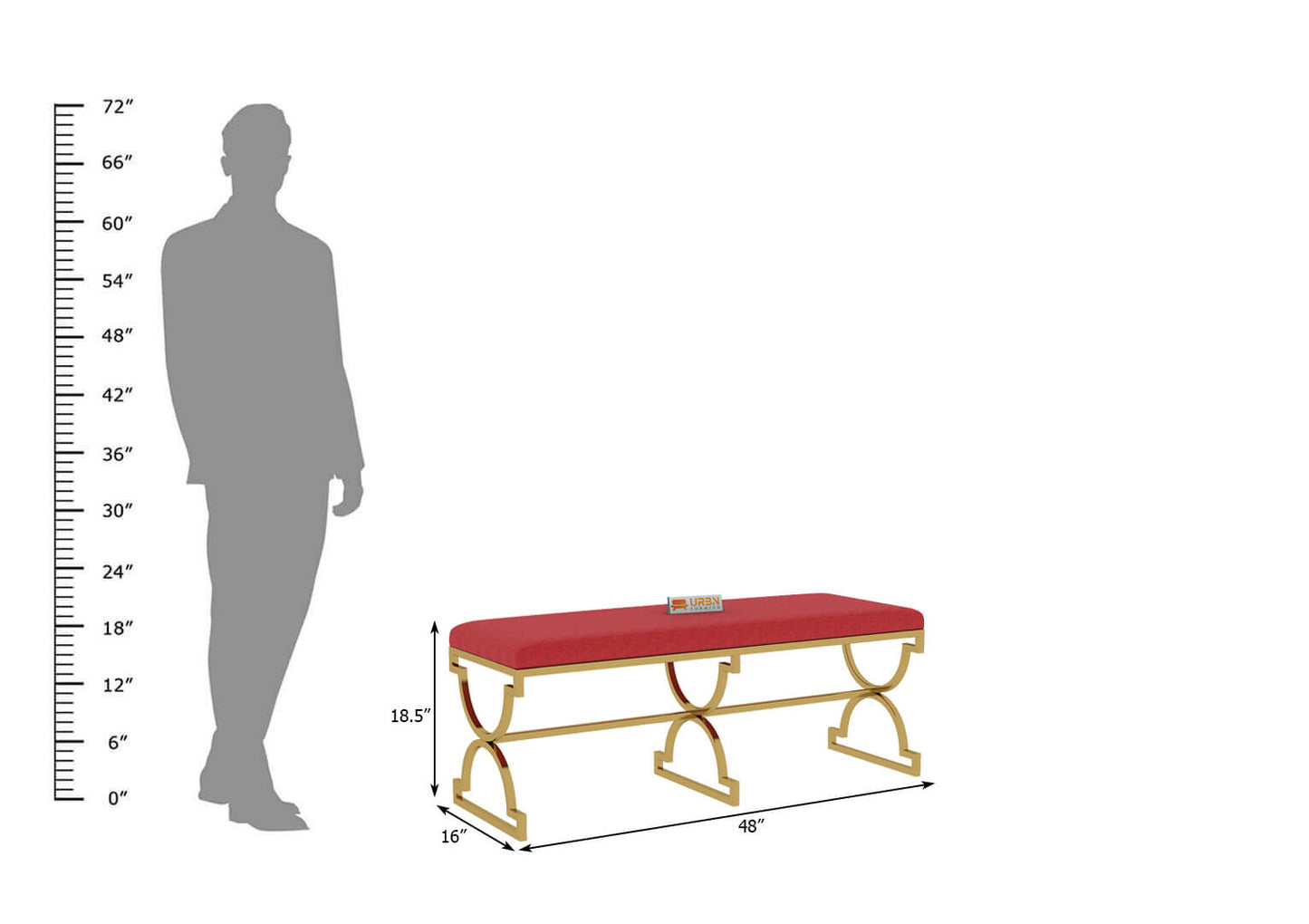 Boltano Bench With Cusion Seats - Urbnfurnish