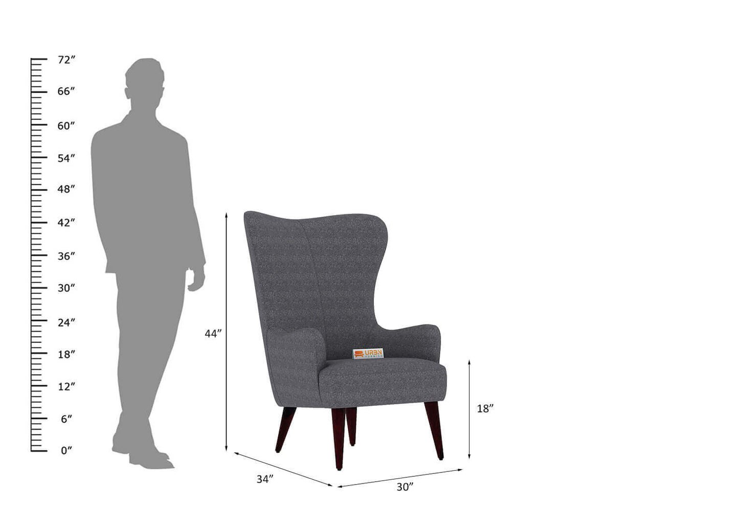 Cransebill Wingback Chair - Urbnfurnish