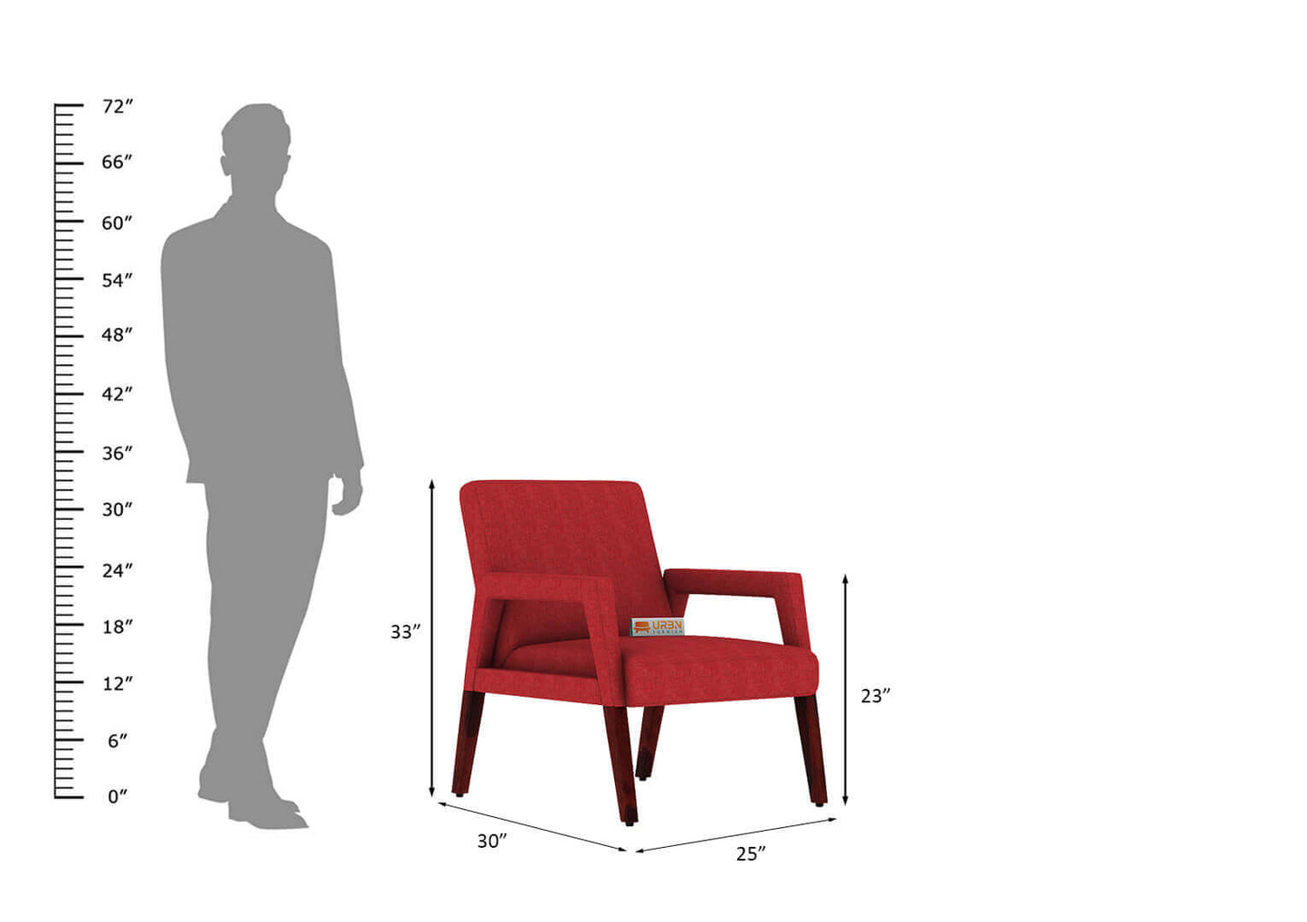 Crister Arm Chair with Cushion Arm - Urbnfurnish