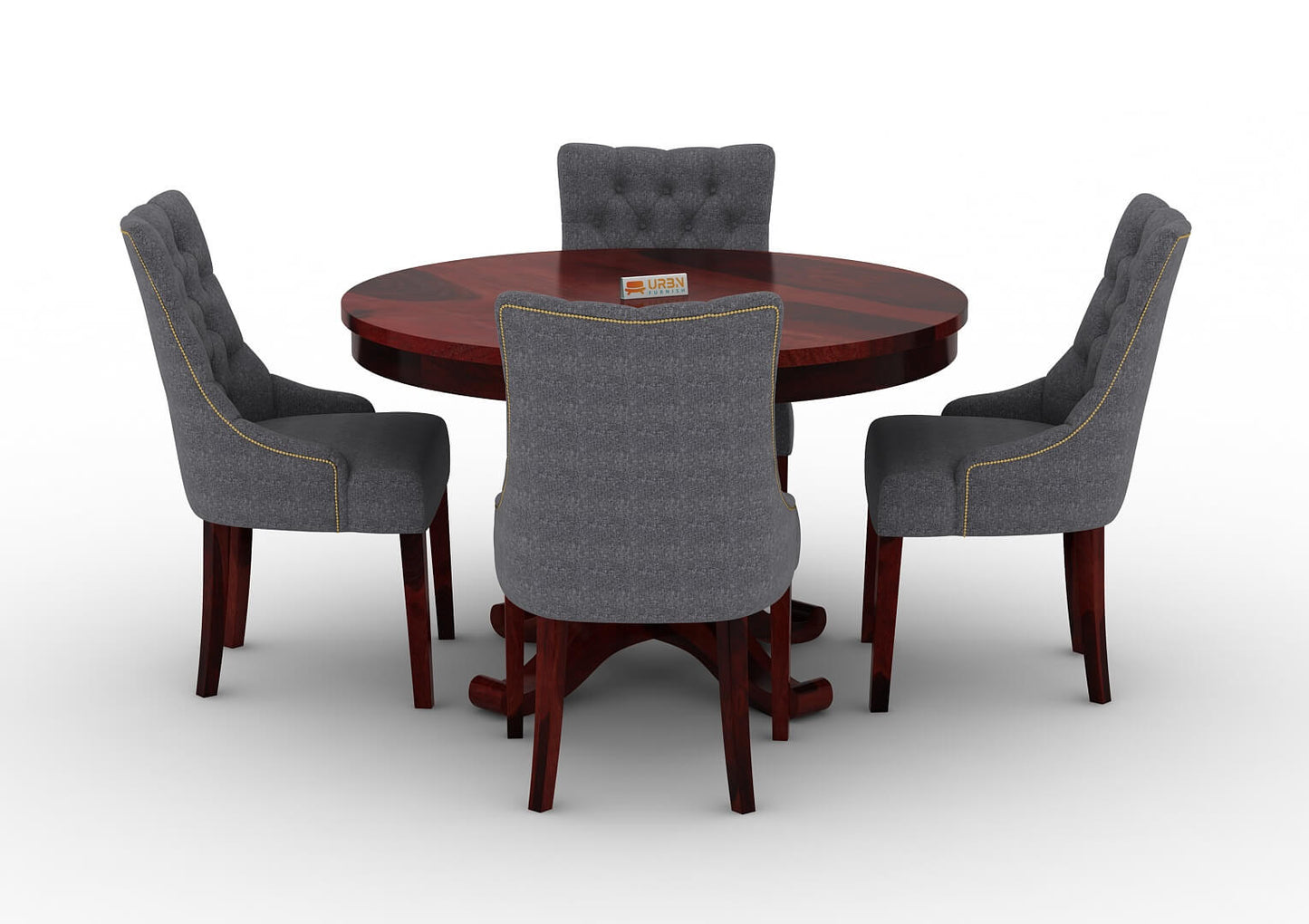 Driti-4-Seater-Round-Dining-Set-Mahogany-Gray_2