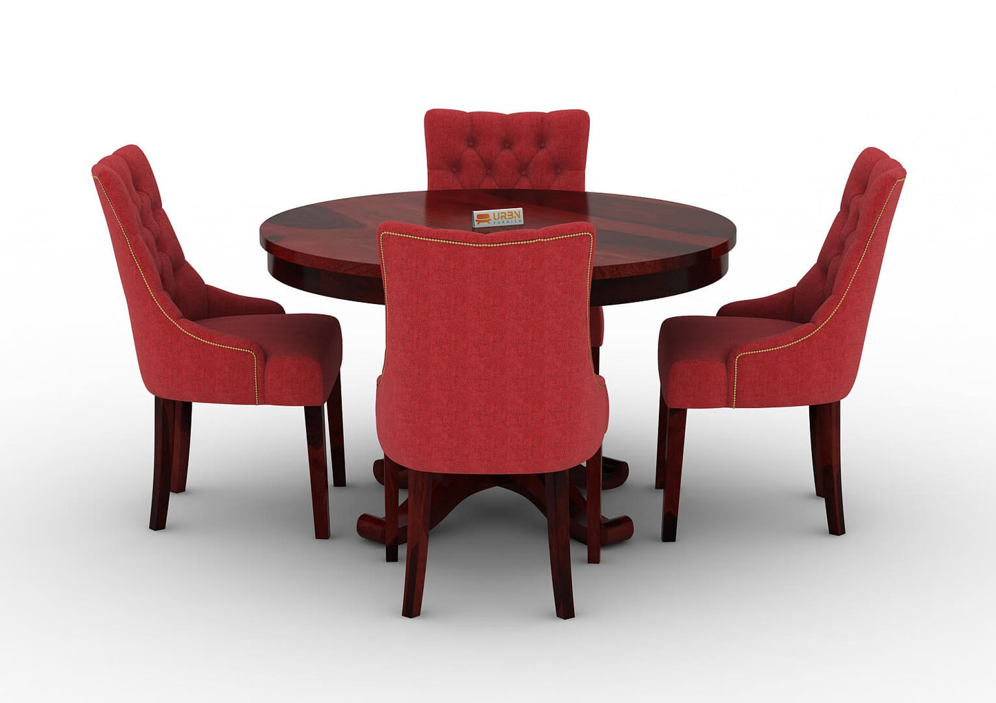 Driti-4-Seater-Round-Dining-Set-Mahogany-Red_2
