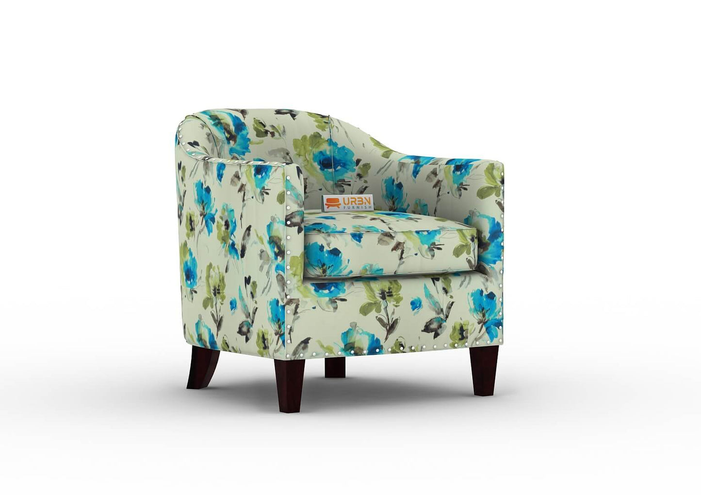 Emira Lounge Chair (Printed Fabric) - Urbnfurnish