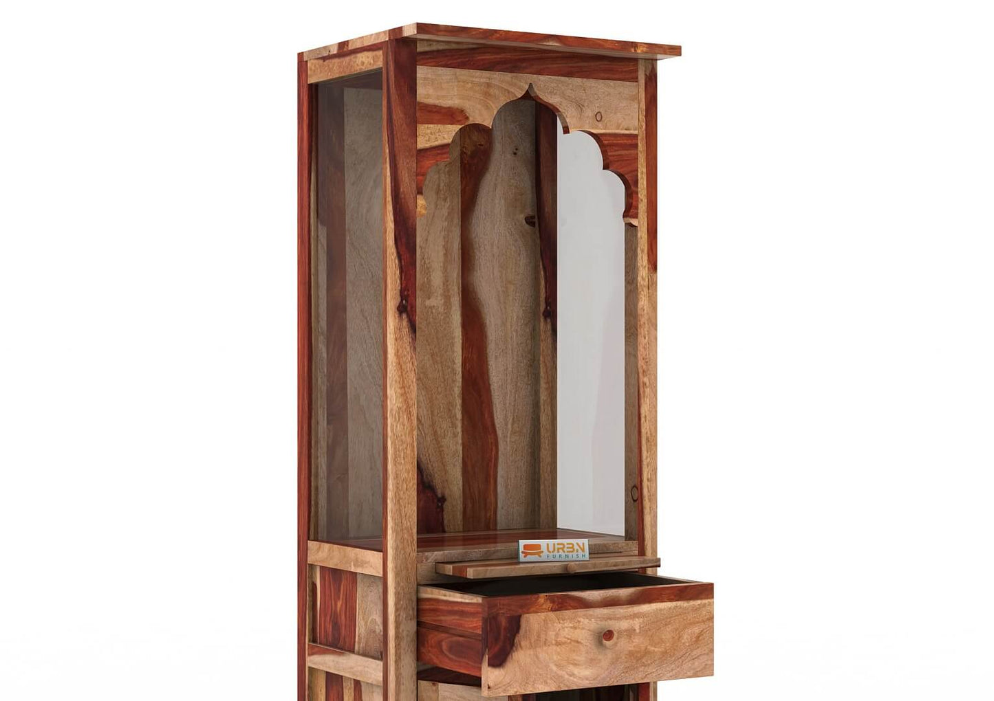 Ganpati Home Temple (Honey Finish) - Urbnfurnish