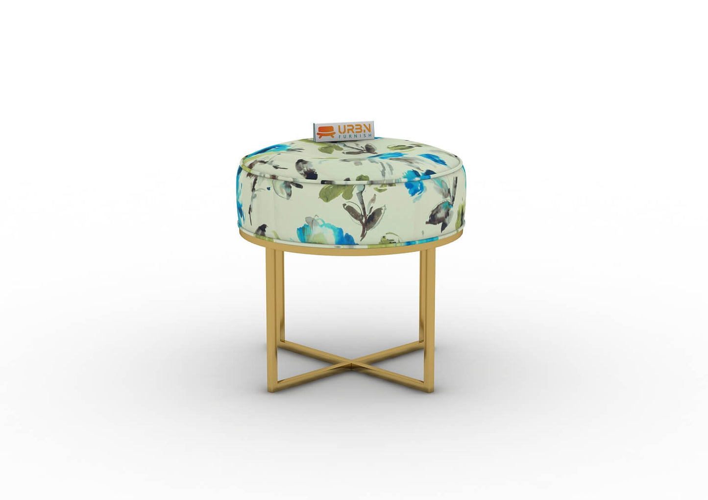 Grija Stool (Printed Fabric) - Urbnfurnish