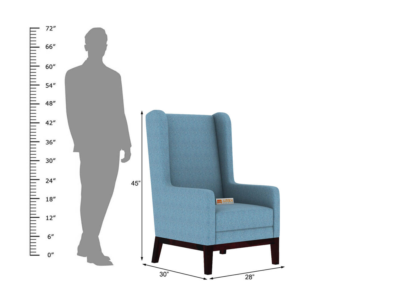 Indian Wingback Chair - Urbnfurnish