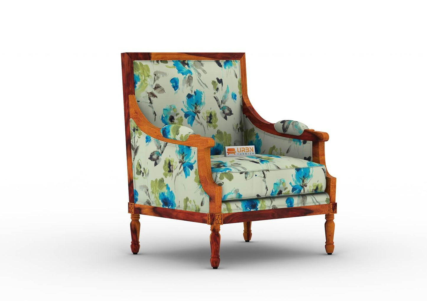 Irtysh Lounge Chair (Printed Fabric) - Urbnfurnish