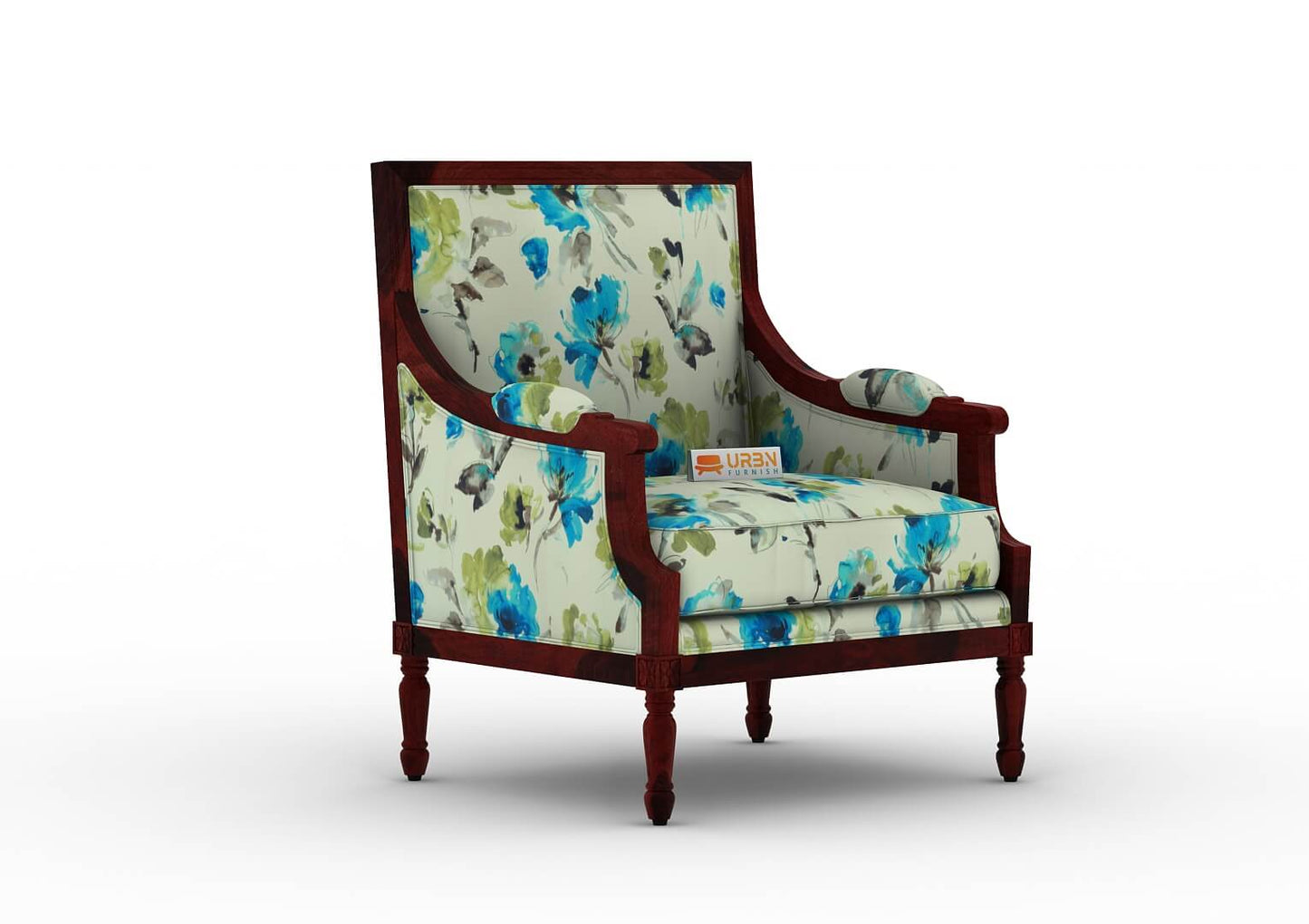 Irtysh Lounge Chair (Printed Fabric) - Urbnfurnish