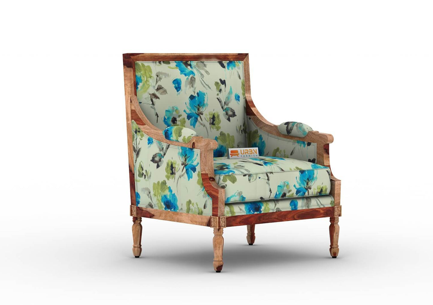 Irtysh Lounge Chair (Printed Fabric) - Urbnfurnish