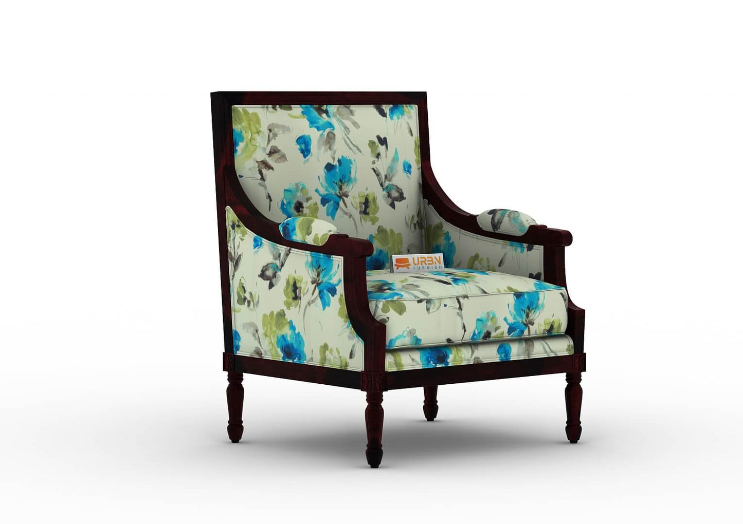 Irtysh Lounge Chair (Printed Fabric) - Urbnfurnish