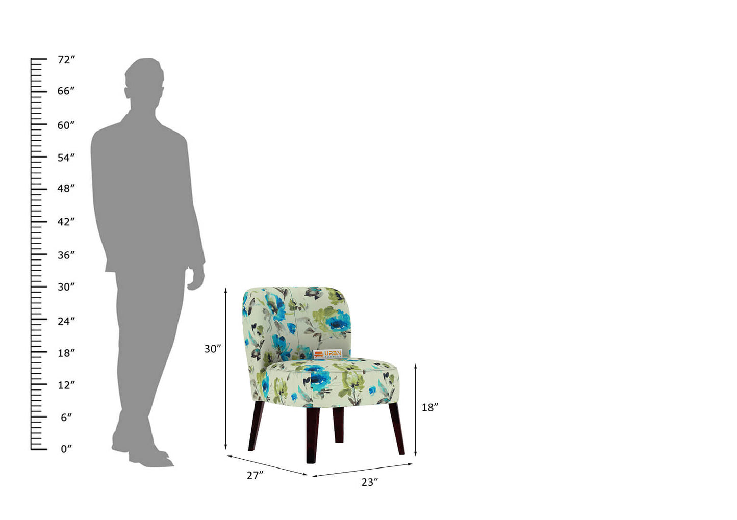 Jonquil Lounge Chair (Printed Fabric) - Urbnfurnish