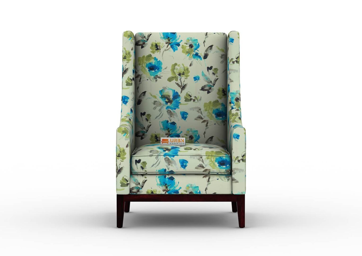 Loire Wingback Chair (Printed Fabric) - Urbnfurnish