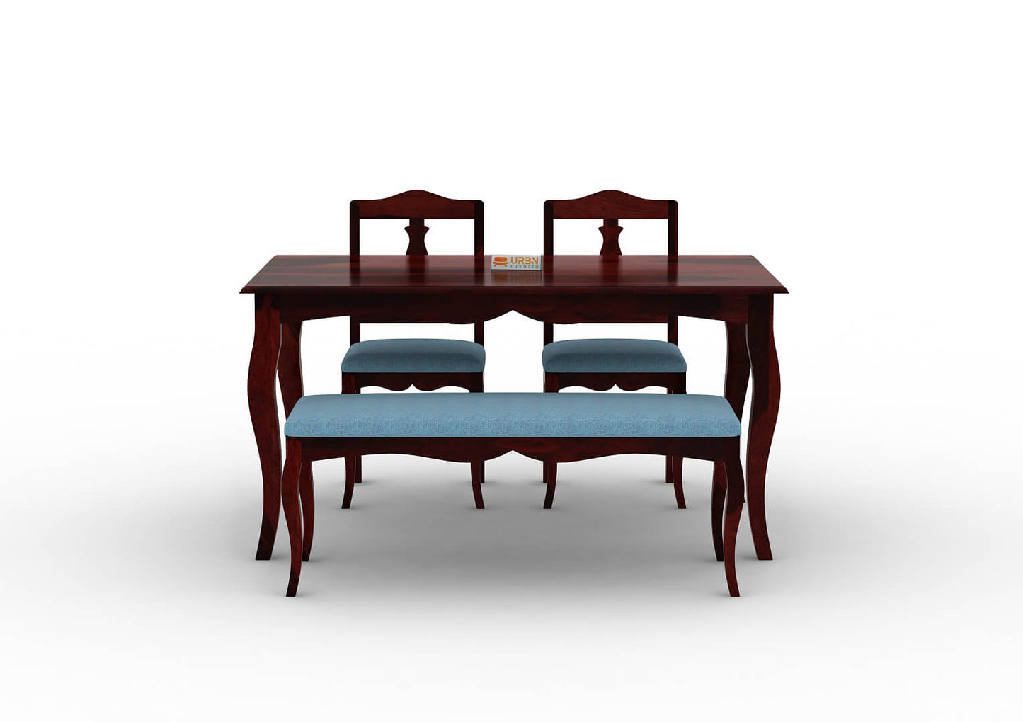 Mehavi-4-Seater-Dining-Set-With-Bench-Cushioned-Mahogany-Blue_2