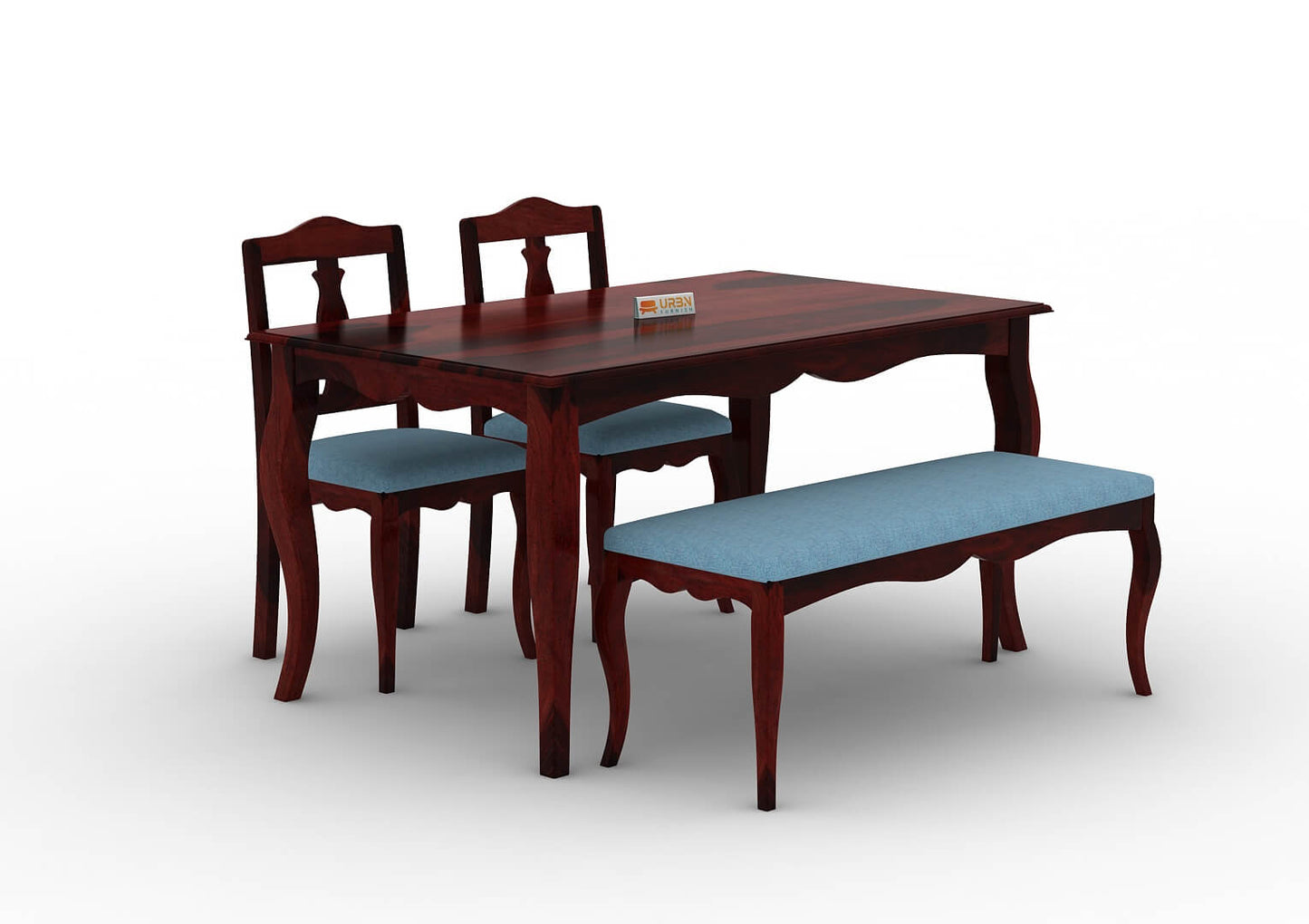 Mehavi-4-Seater-Dining-Set-With-Bench-Cushioned-Mahogany-Blue_3