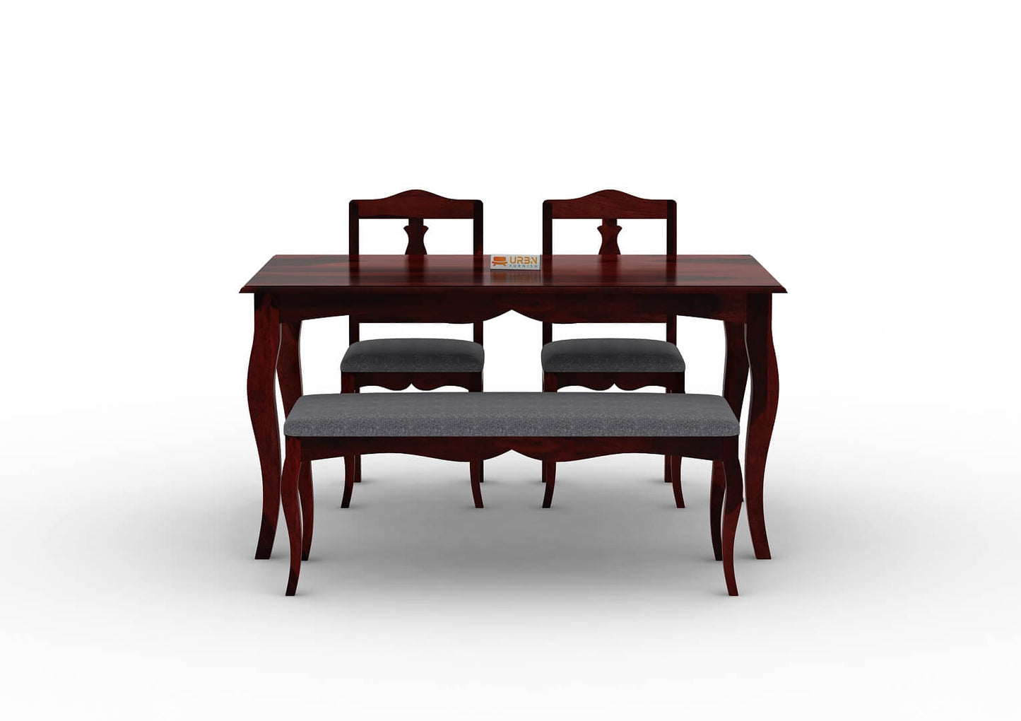 Mehavi-4-Seater-Dining-Set-With-Bench-Cushioned-Mahogany-Gray_2