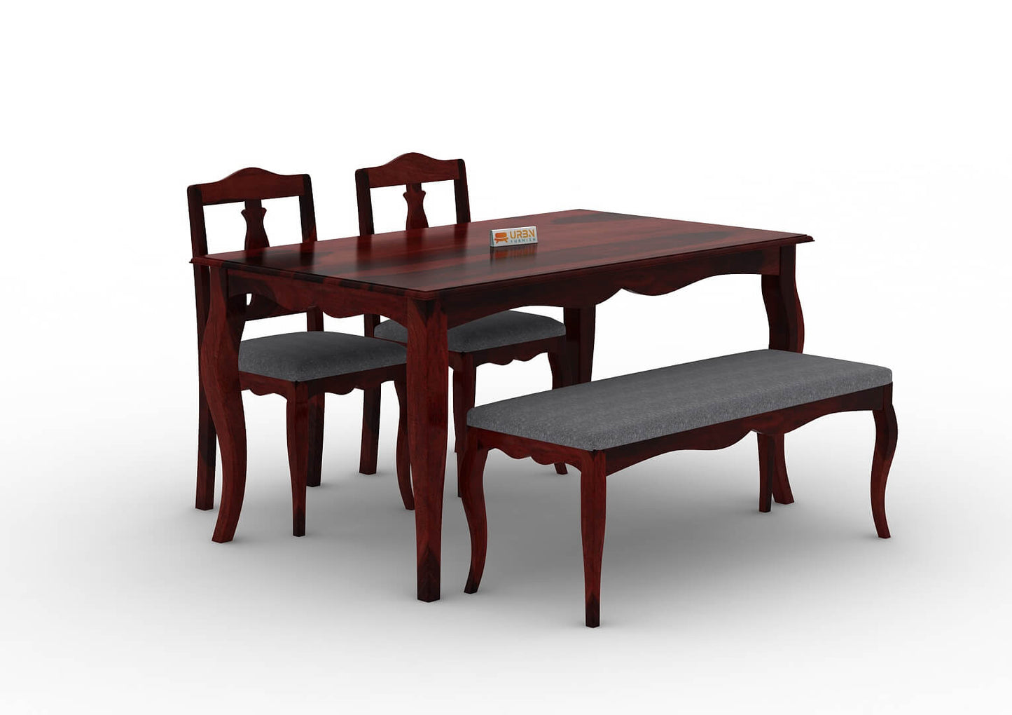 Mehavi-4-Seater-Dining-Set-With-Bench-Cushioned-Mahogany-Gray_3