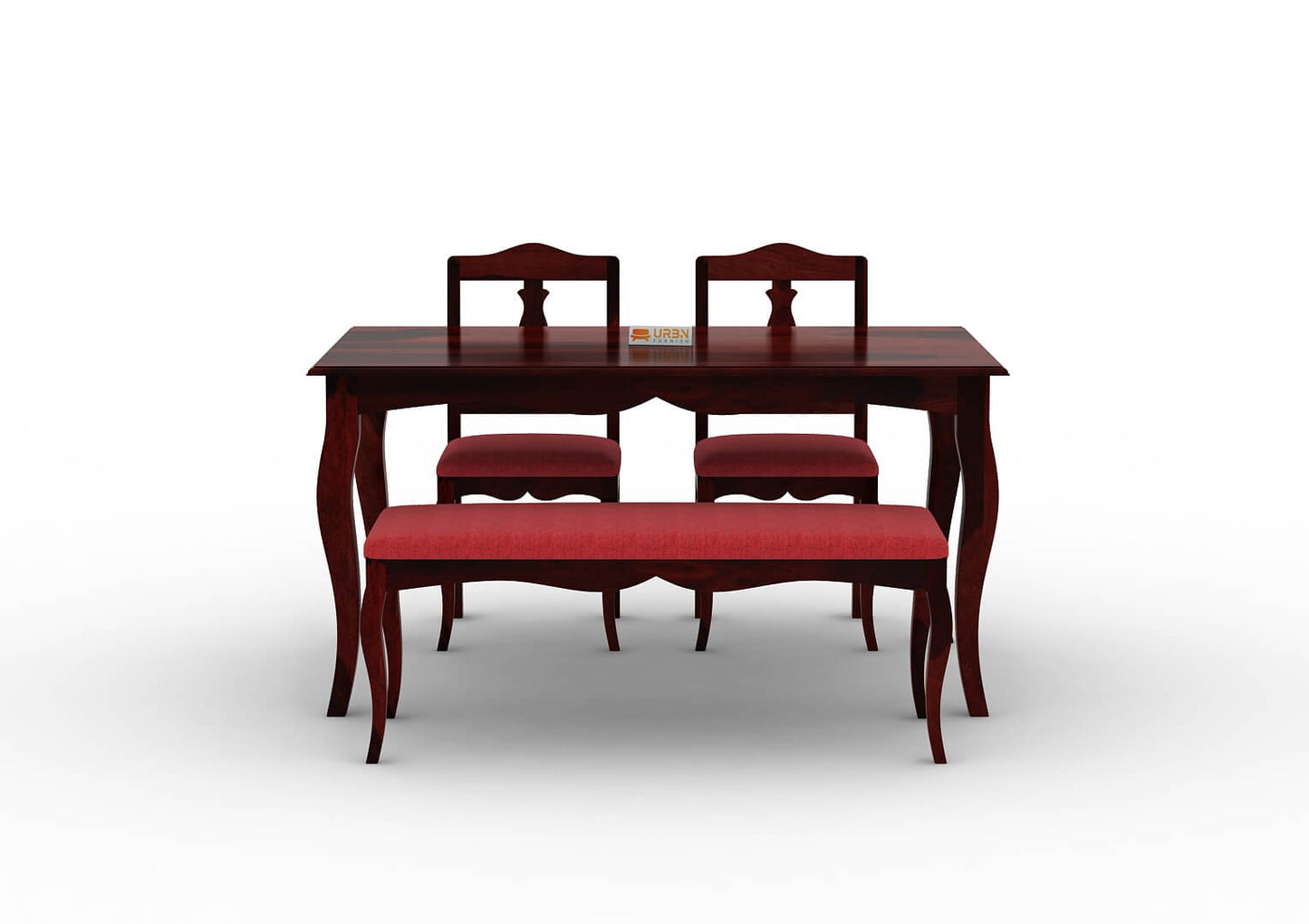 Mehavi-4-Seater-Dining-Set-With-Bench-Cushioned-Mahogany-Red_2