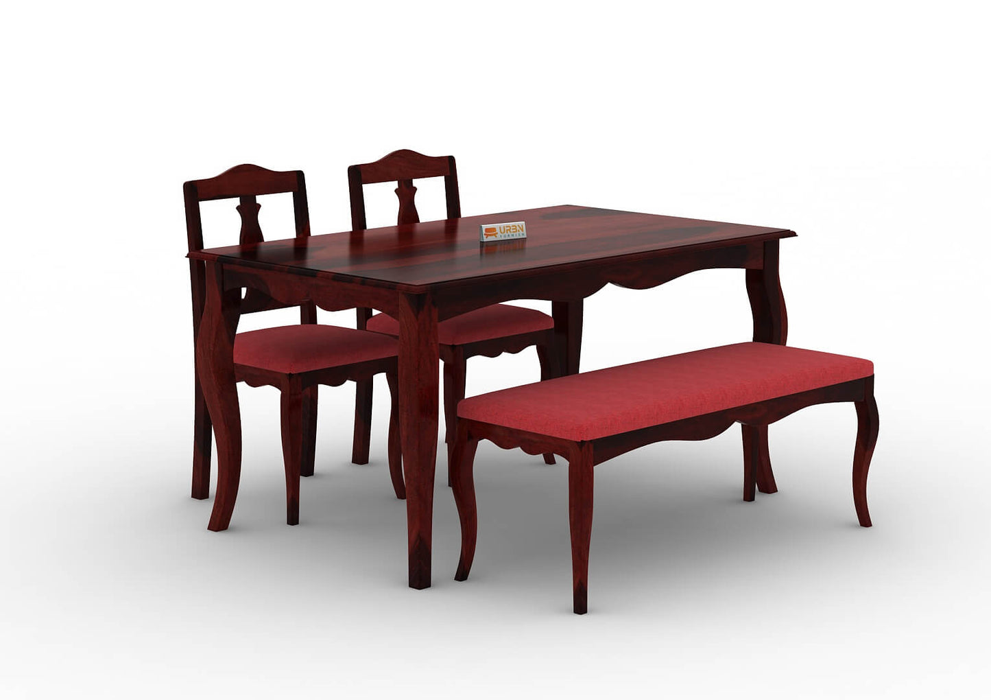 Mehavi-4-Seater-Dining-Set-With-Bench-Cushioned-Mahogany-Red_3