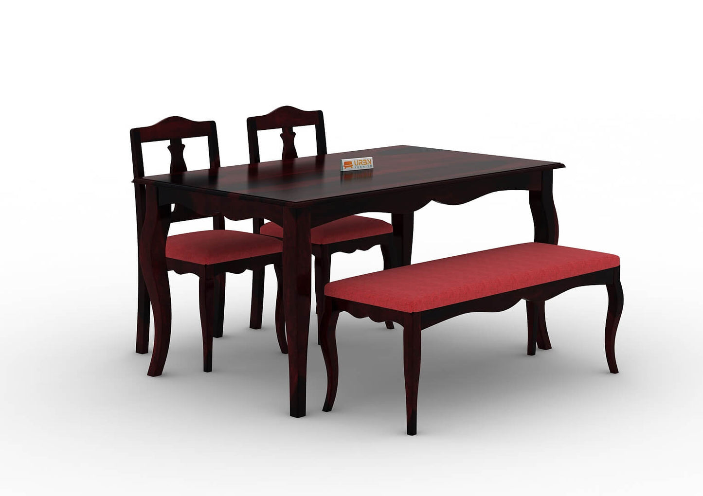 Mehavi-4-Seater-Dining-Set-With-Bench-Cushioned-Walnut-Red_3