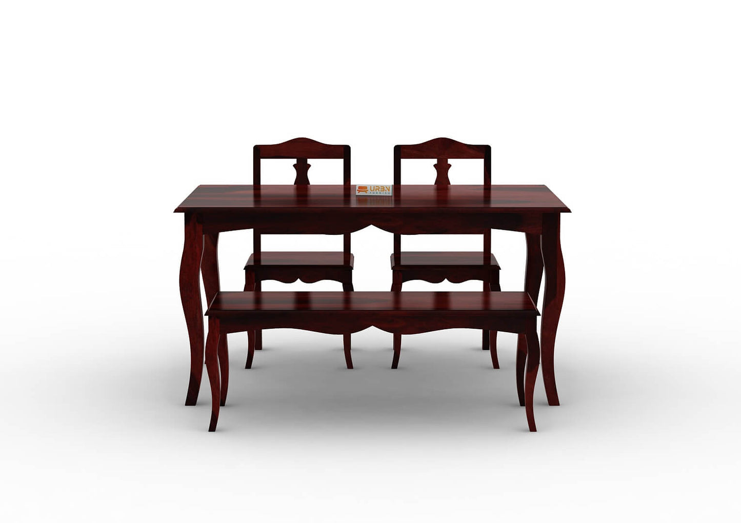 Mehavi-4-Seater-Dining-Set-With-Bench-Mahogany_2