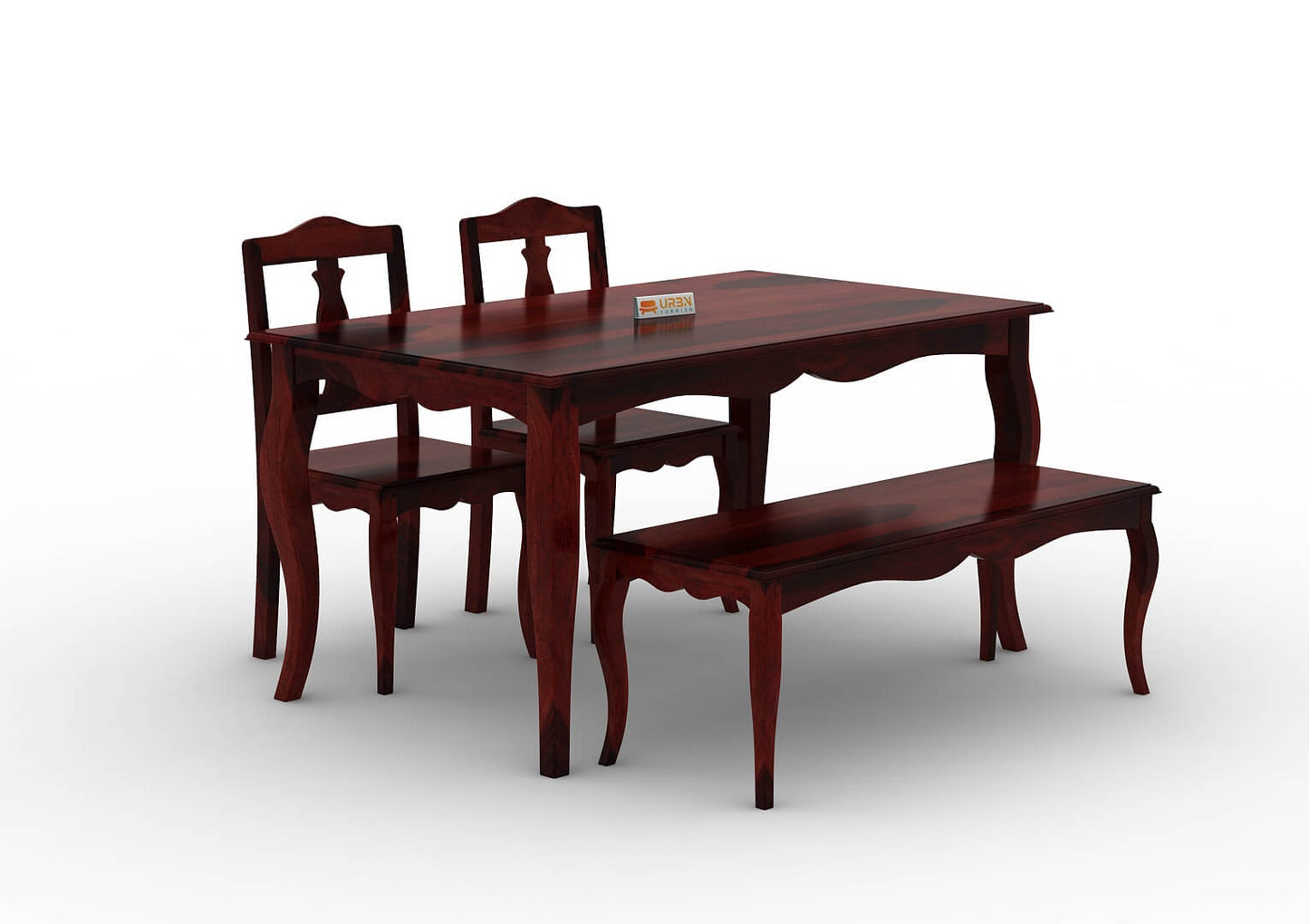 Mehavi-4-Seater-Dining-Set-With-Bench-Mahogany_3