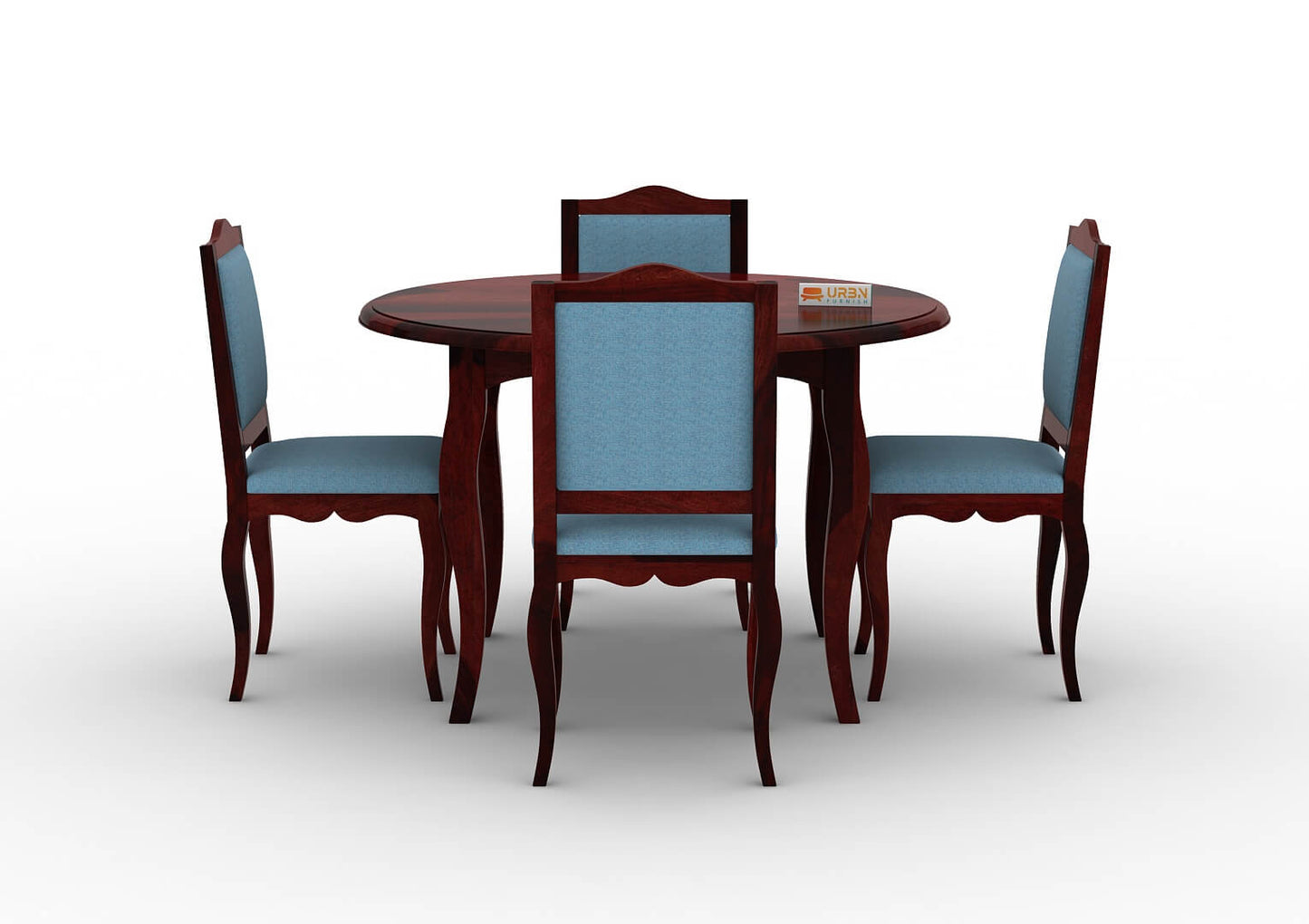 Mehavi-4-Seater-Round-Dining-Set-Mahogany-Blue_2