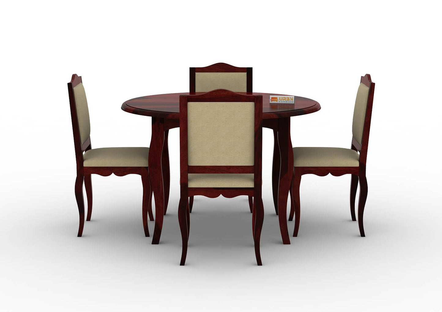 Mehavi-4-Seater-Round-Dining-Set-Mahogany-Ivory_2