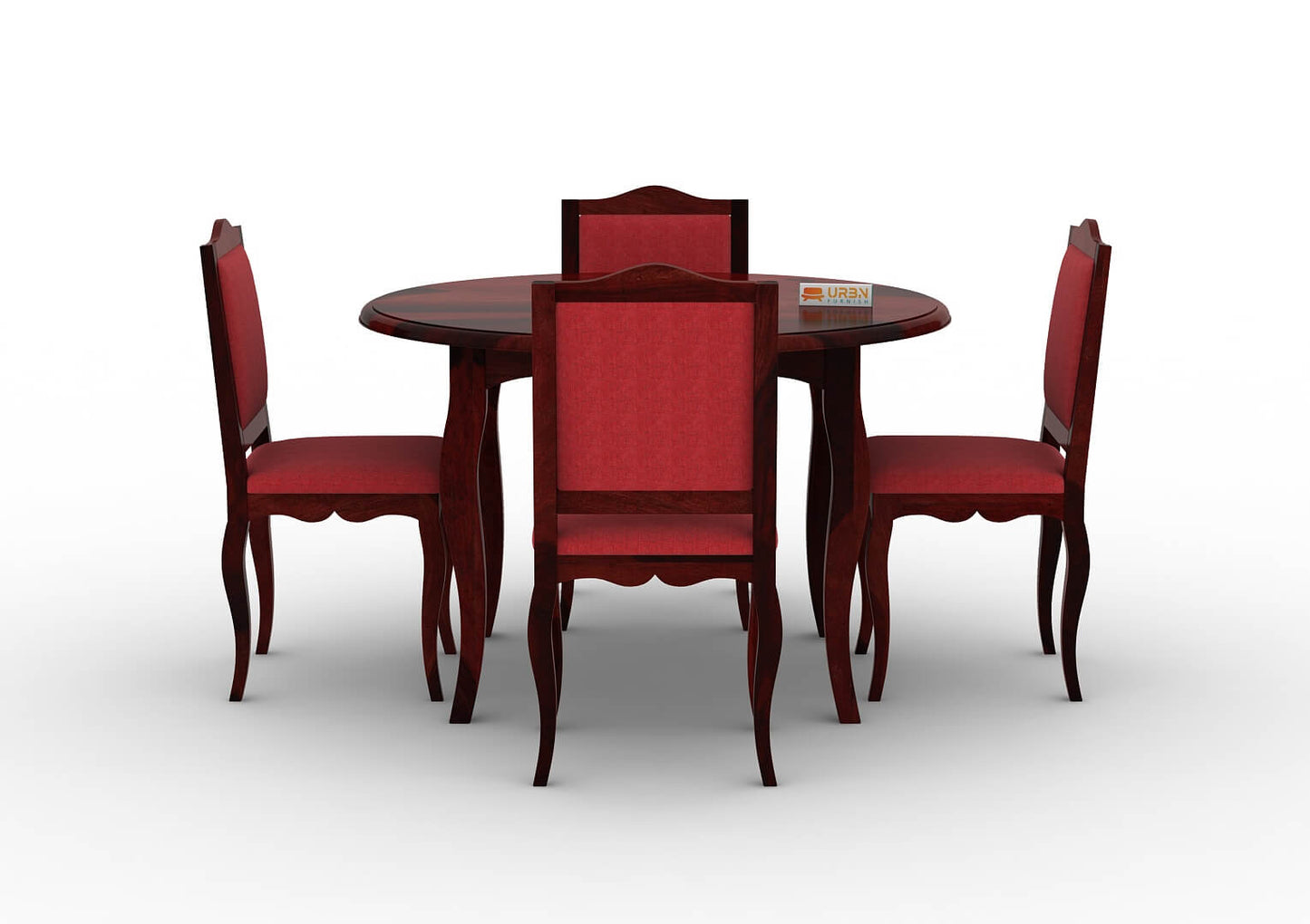 Mehavi-4-Seater-Round-Dining-Set-Mahogany-Red_2