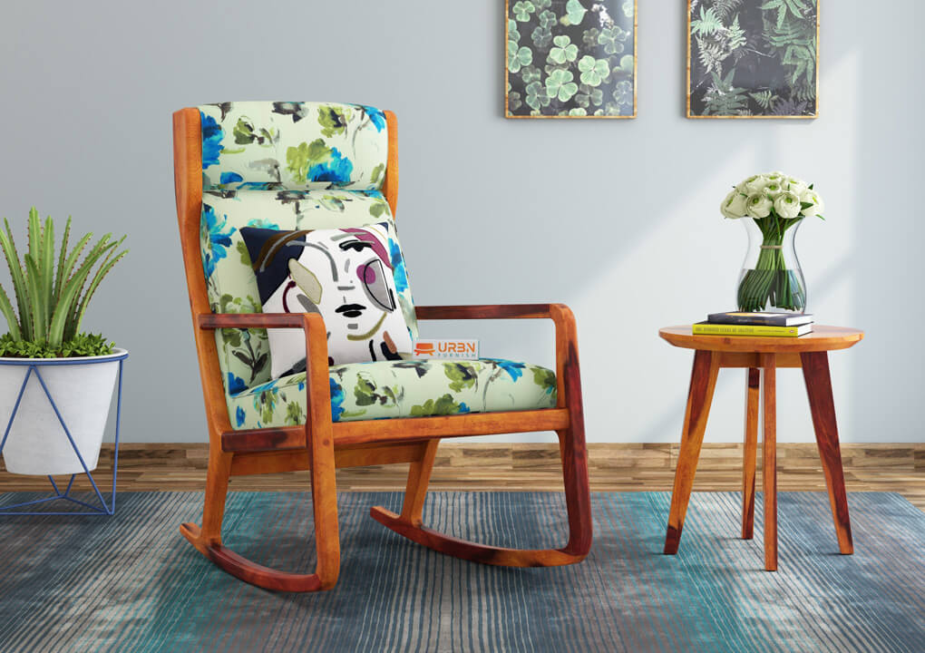 Metanoia Rocking Chair (Printed Fabric) - Urbnfurnish