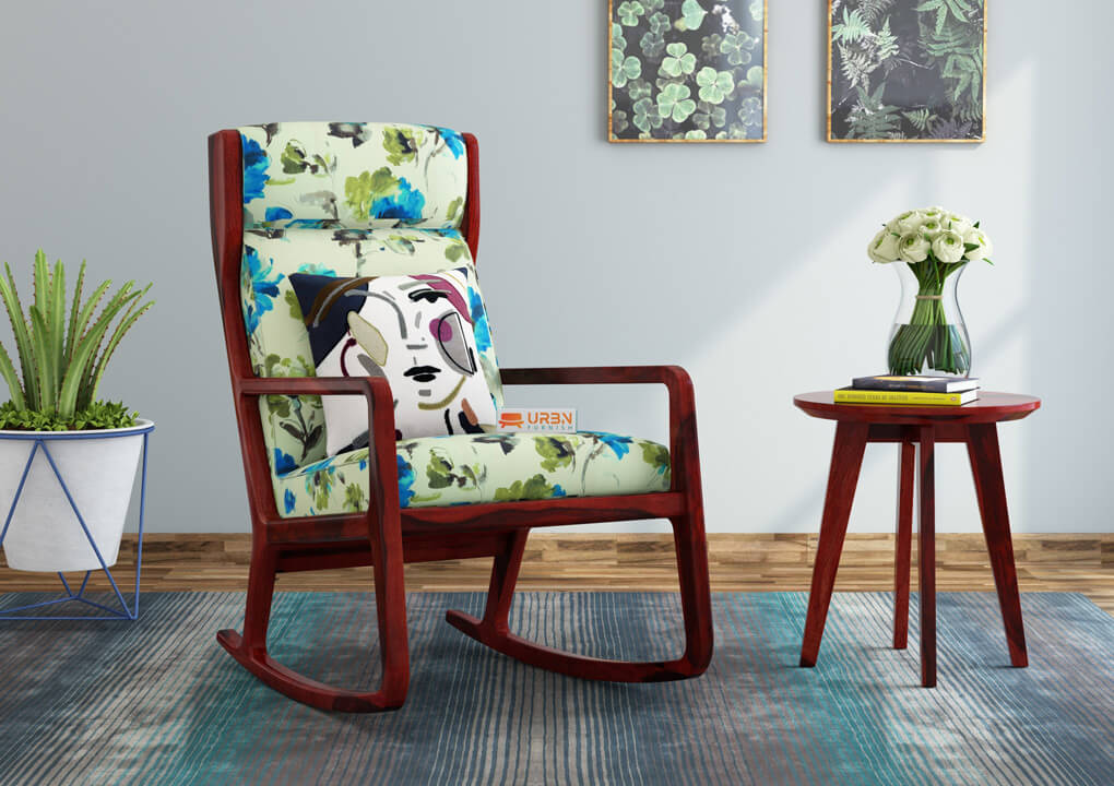 Metanoia Rocking Chair (Printed Fabric) - Urbnfurnish