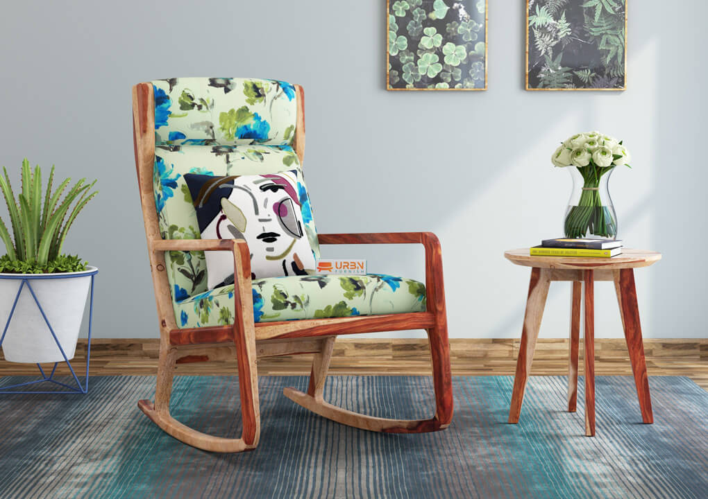 Metanoia Rocking Chair (Printed Fabric) - Urbnfurnish