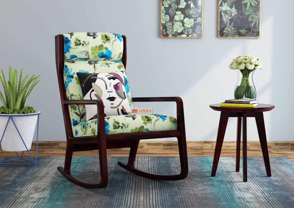 Metanoia Rocking Chair (Printed Fabric) - Urbnfurnish