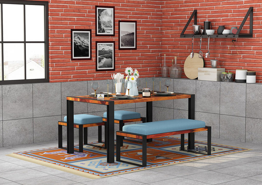 Milate-4-Seater-Dining-Set-With-Bench-Black-Honey-Blue_1