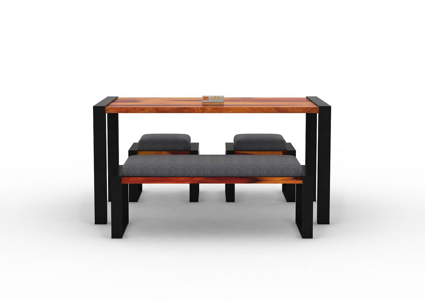 Milate-4-Seater-Dining-Set-With-Bench-Black-Honey-Gray_2