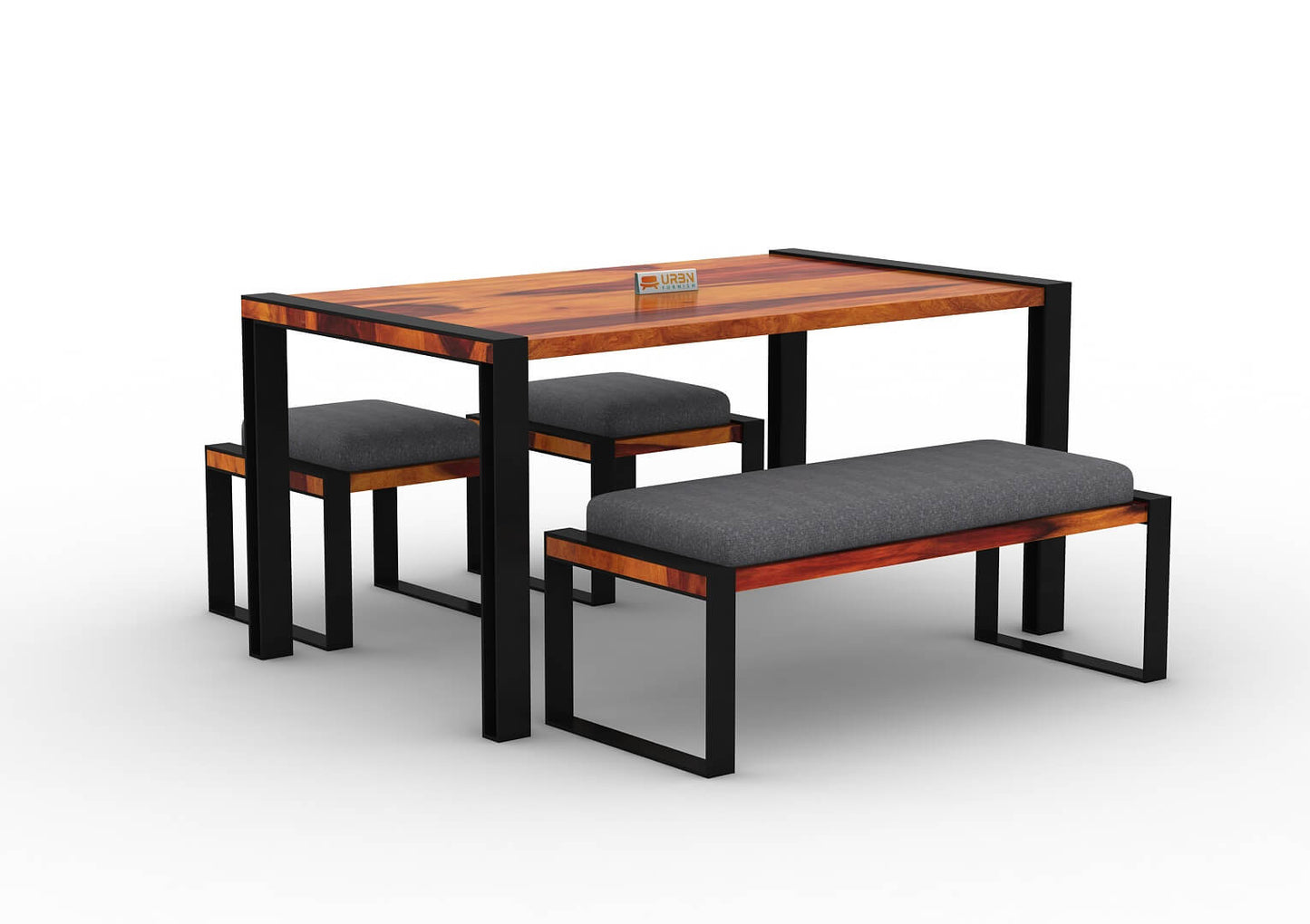 Milate-4-Seater-Dining-Set-With-Bench-Black-Honey-Gray_3