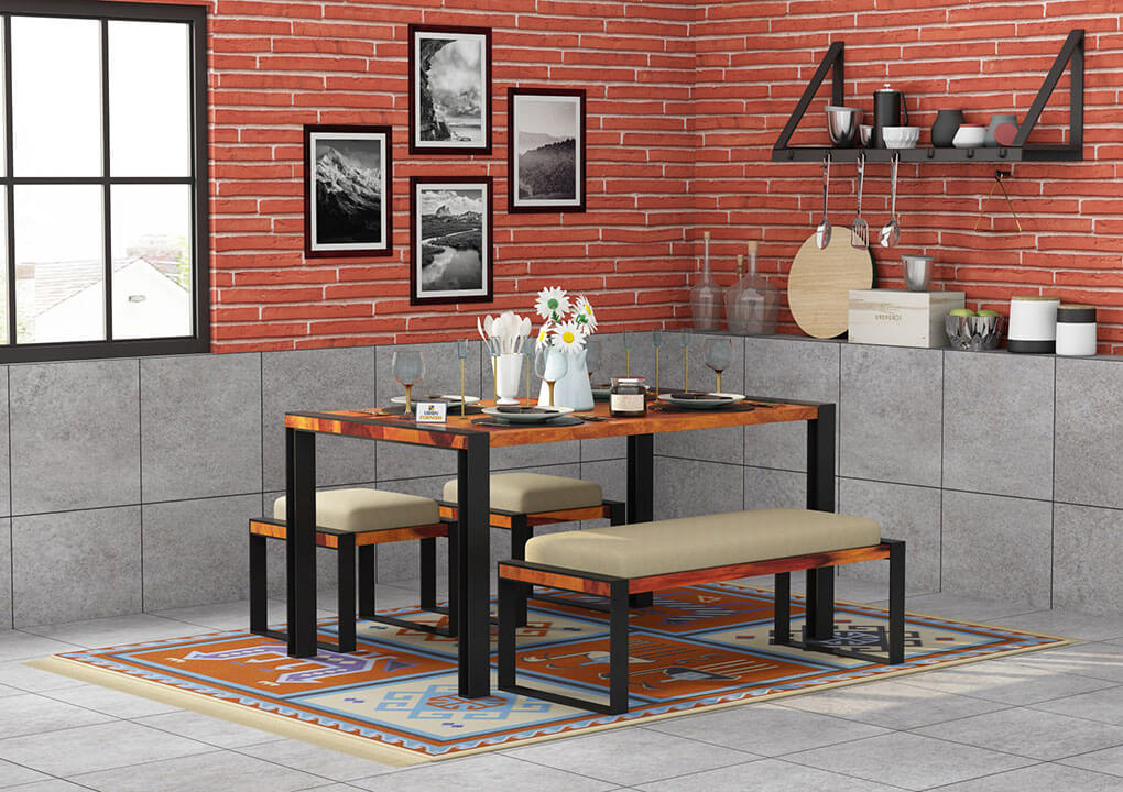 Milate-4-Seater-Dining-Set-With-Bench-Black-Honey-Ivory_1