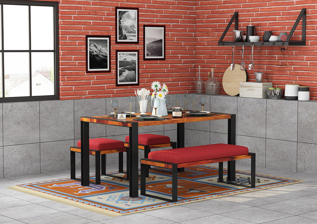 Milate-4-Seater-Dining-Set-With-Bench-Black-Honey-Red_1
