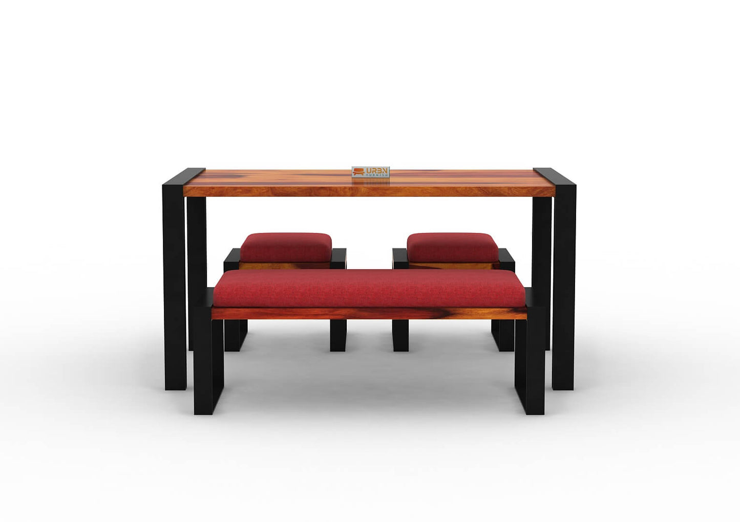 Milate-4-Seater-Dining-Set-With-Bench-Black-Honey-Red_2