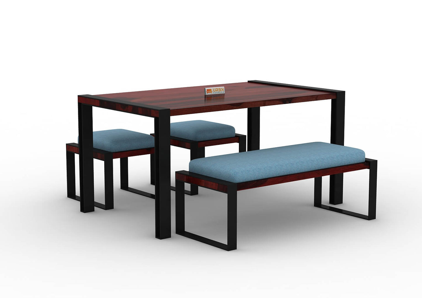 Milate-4-Seater-Dining-Set-With-Bench-Black-Mahogany-Blue_3