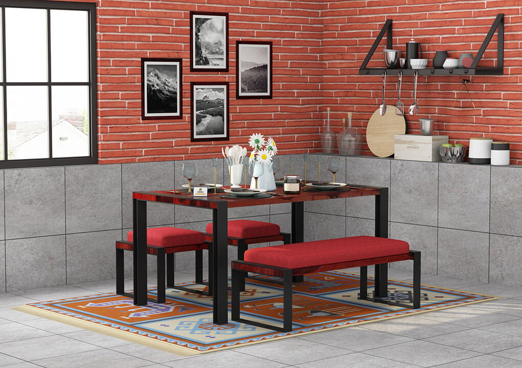 Milate-4-Seater-Dining-Set-With-Bench-Black-Mahogany-Red_1