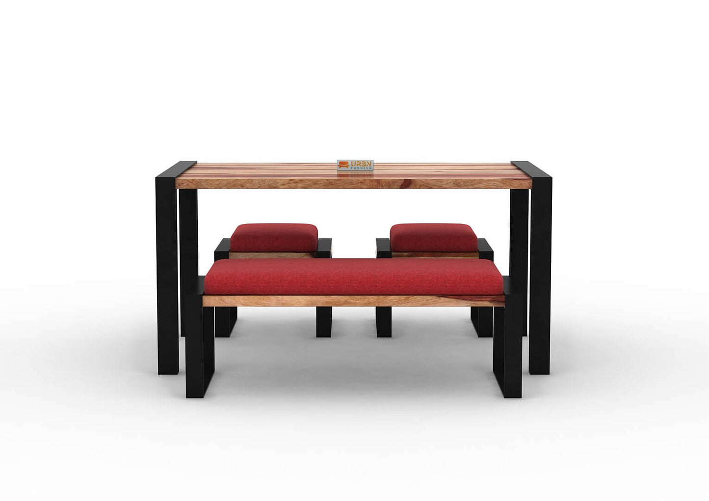 Milate-4-Seater-Dining-Set-With-Bench-Black-Natural-Red_2