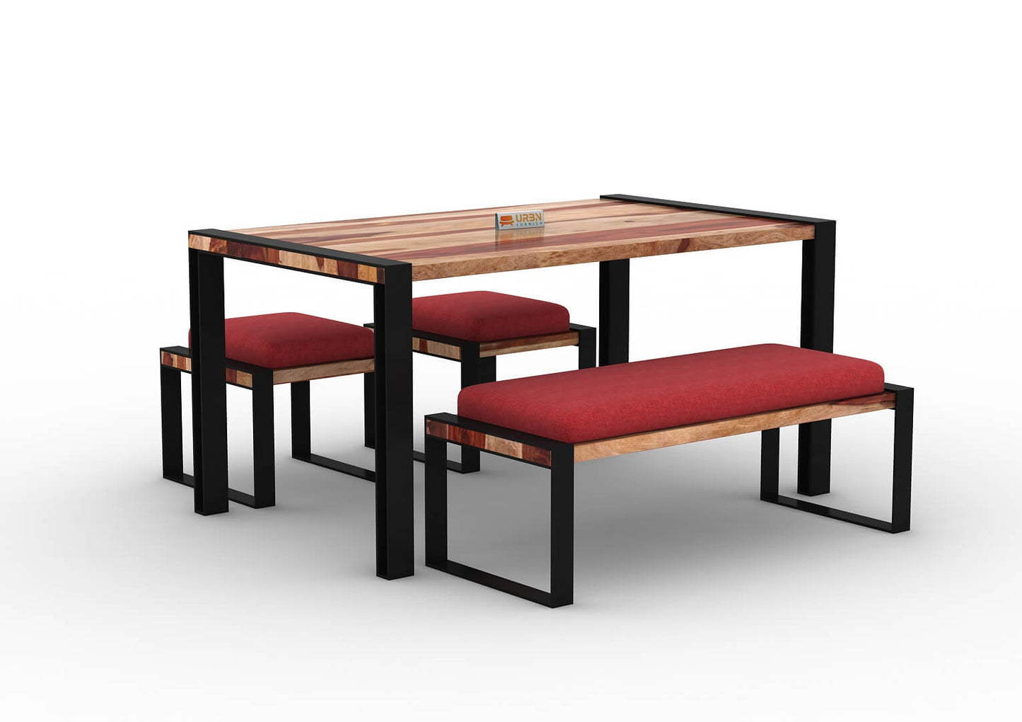 Milate-4-Seater-Dining-Set-With-Bench-Black-Natural-Red_3