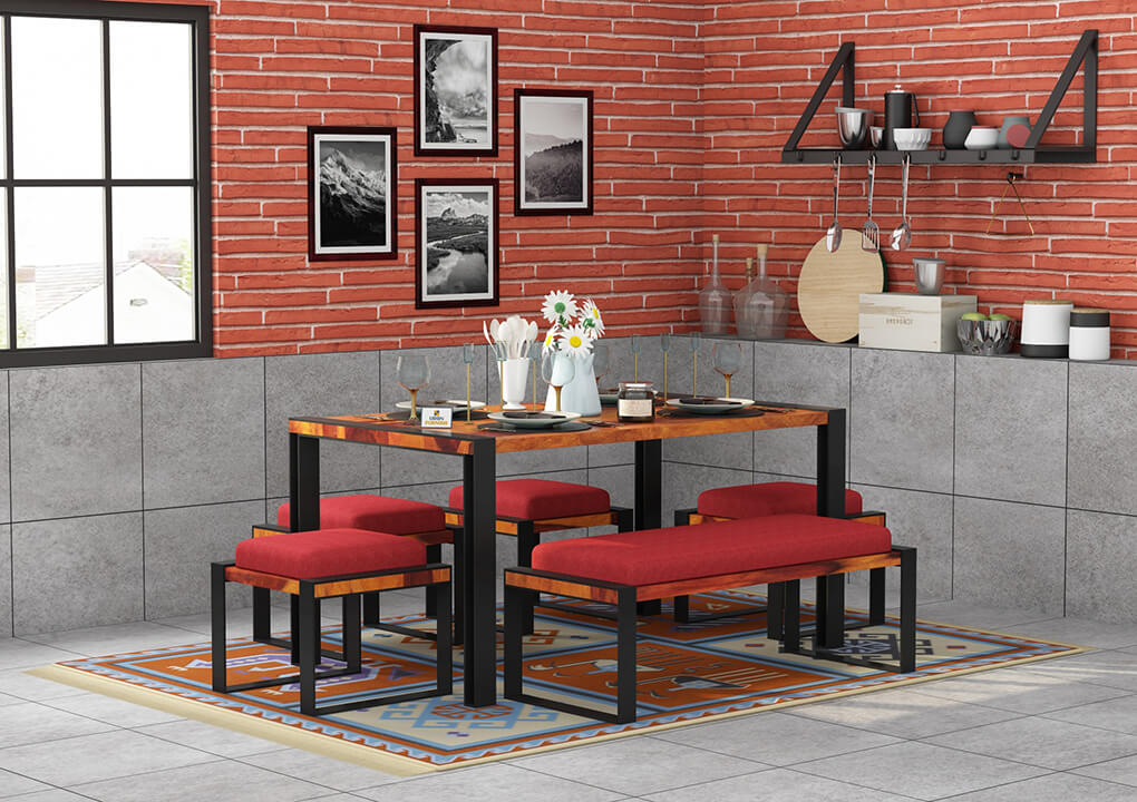 Milate-6-Seater-Dining-Set-With-Bench-Black-Honey-Red_1